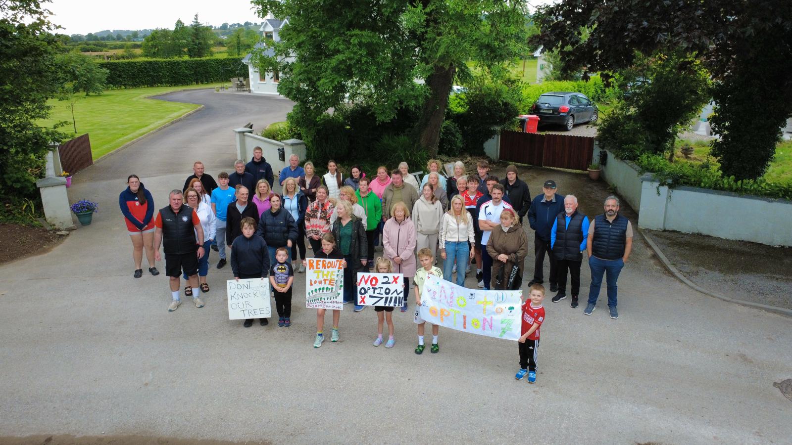 Aerial view of the community gathering at Cotter's Gate
