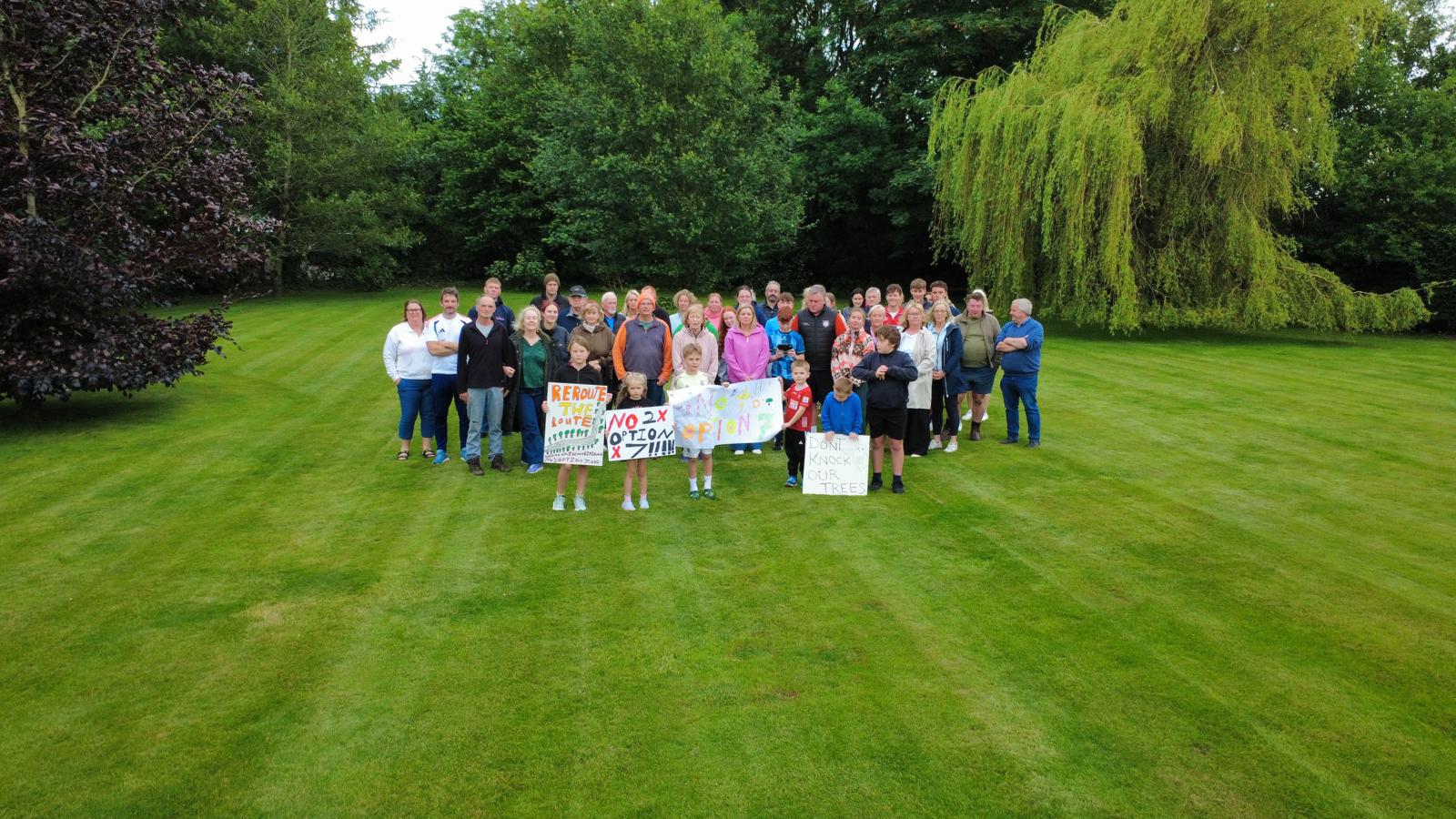 Residents gathered at Cotter's Gate, 11 June 2026